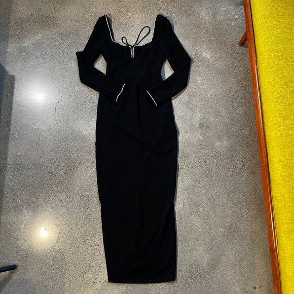 S House of CB ROSA Black Crystal Embellished Maxi Dress - Picture 10 of 10